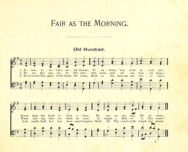 Fair as the Morning. Hymns and Tunes for Praise in the Sunday-School page 1