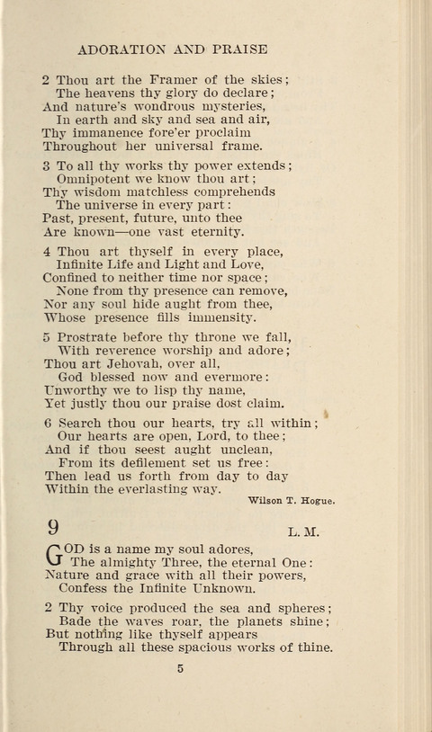 Free Methodist Hymnal page 5