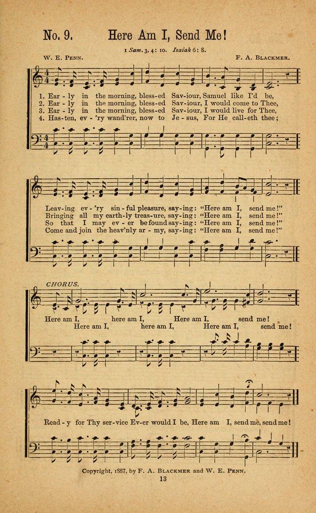 The Gospel Awakening: a collection of original and selected "hymns and spiritual songs" for the use in gospel meetings everywhere page 13
