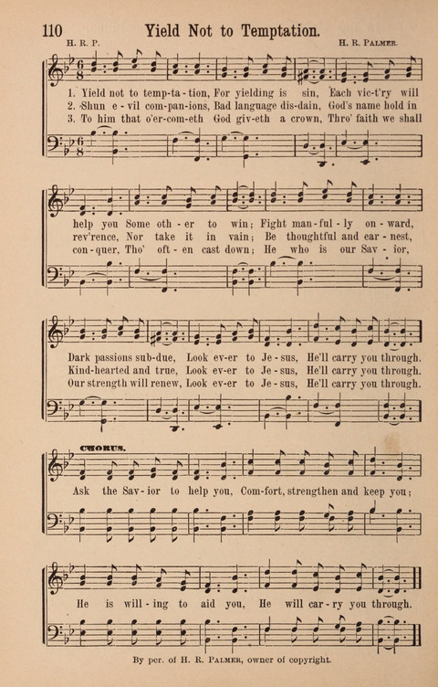 The Glorious Cause: a Collection of Songs, Hymns and Choruses for Earnest Temperance Workers page 110