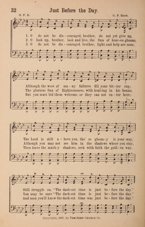 The Glorious Cause: a Collection of Songs, Hymns and Choruses for Earnest Temperance Workers page 32