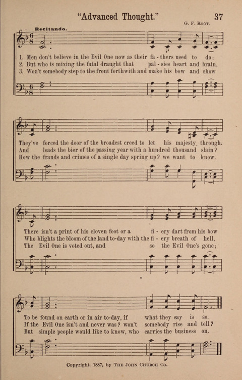 The Glorious Cause: a Collection of Songs, Hymns and Choruses for Earnest Temperance Workers page 37