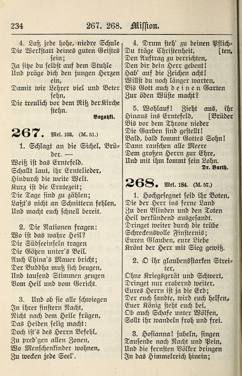 Gesangbuch für deutsche Gemeinden: enthaltend Psalmen und geistliche Lieder für öffentlichen und häuslichen Gottesdienst page 234