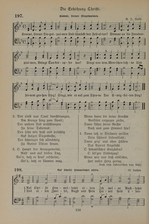 Gesangbuch der Evangelischen Gemeinschaft: für öffentlichen und häuslichen Gottesdient page 136
