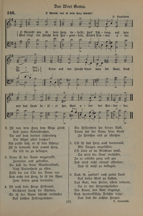 Gesangbuch der Evangelischen Gemeinschaft: für öffentlichen und häuslichen Gottesdient page 171
