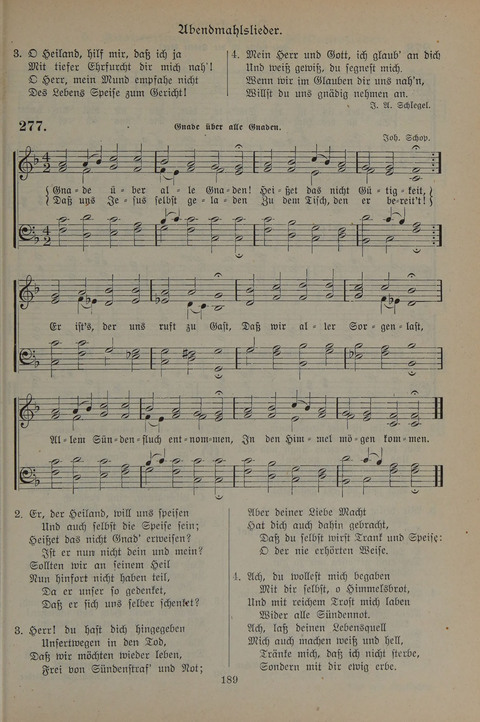 Gesangbuch der Evangelischen Gemeinschaft: für öffentlichen und häuslichen Gottesdient page 189