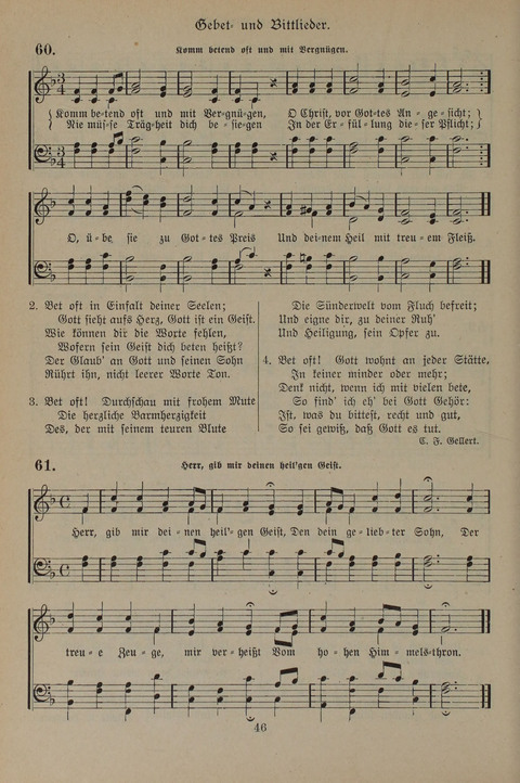 Gesangbuch der Evangelischen Gemeinschaft: für öffentlichen und häuslichen Gottesdient page 46