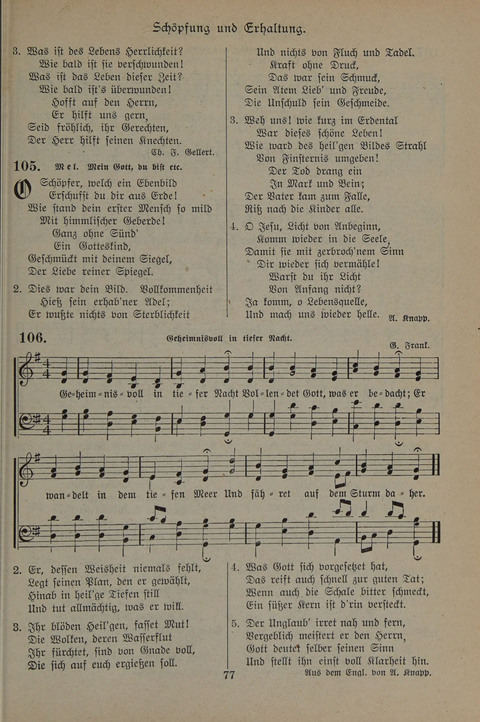 Gesangbuch der Evangelischen Gemeinschaft: für öffentlichen und häuslichen Gottesdient page 77
