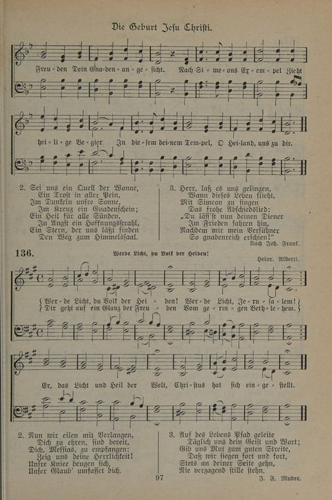 Gesangbuch der Evangelischen Gemeinschaft: für öffentlichen und häuslichen Gottesdient page 97