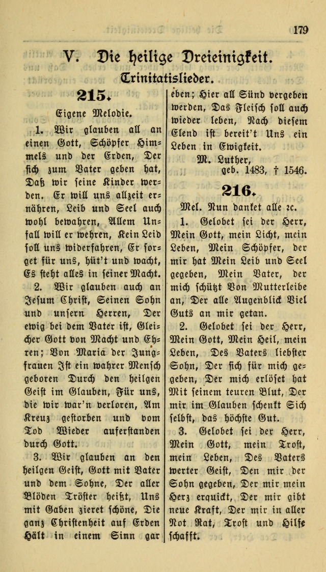 Gesangbuch der Evangelischen Kirche: herausgegeben von der Deutschen Evangelischen Synode von Nord-Amerika page 179