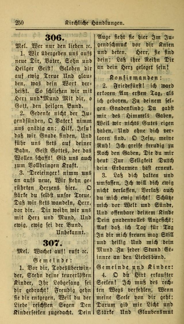 Gesangbuch der Evangelischen Kirche: herausgegeben von der Deutschen Evangelischen Synode von Nord-Amerika page 250