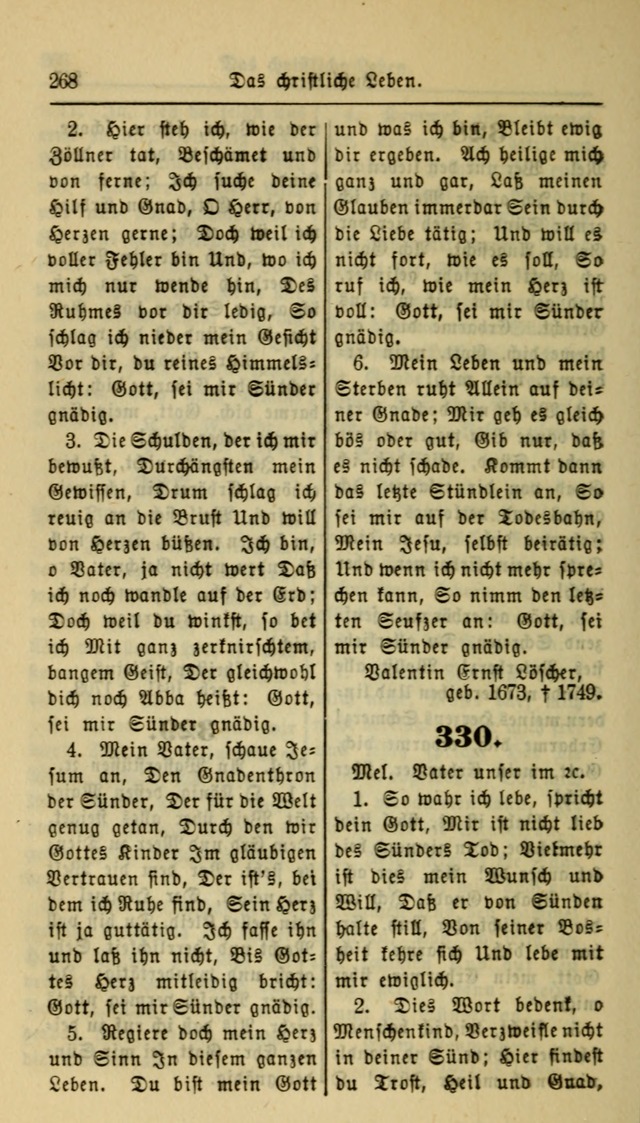 Gesangbuch der Evangelischen Kirche: herausgegeben von der Deutschen Evangelischen Synode von Nord-Amerika page 268
