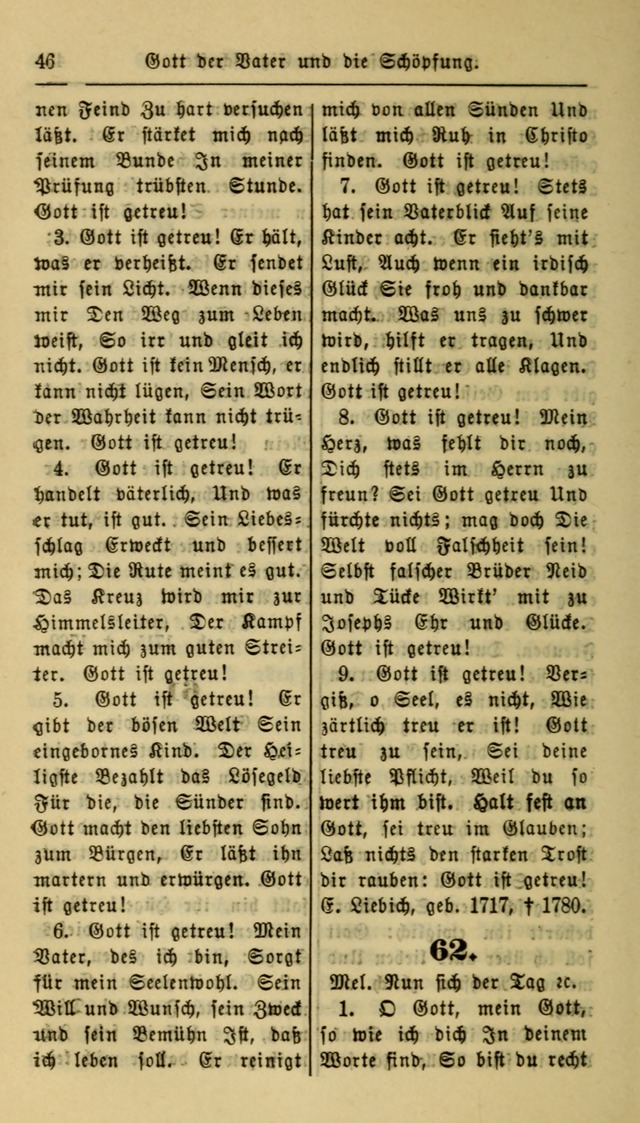 Gesangbuch der Evangelischen Kirche: herausgegeben von der Deutschen Evangelischen Synode von Nord-Amerika page 46
