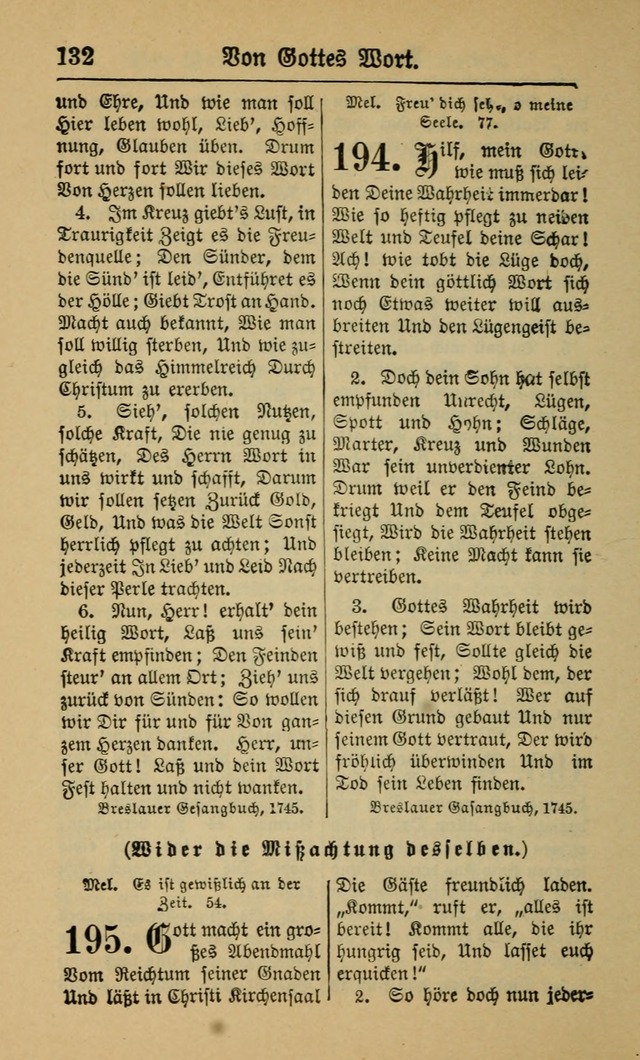 Gesangbuch für Gemeinden des Evangelisch-Lutherischen Bekenntnisses (14th ed.) page 132