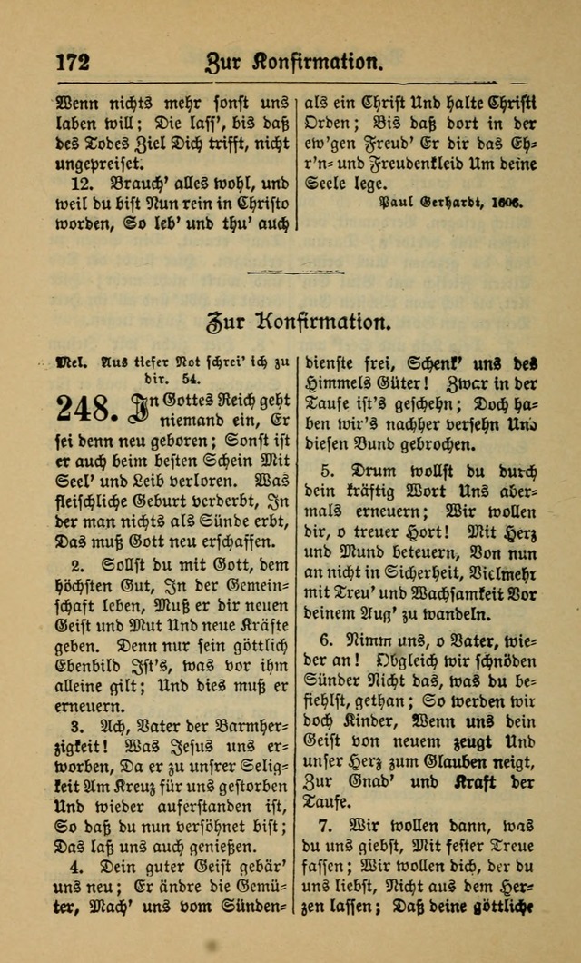 Gesangbuch für Gemeinden des Evangelisch-Lutherischen Bekenntnisses (14th ed.) page 172