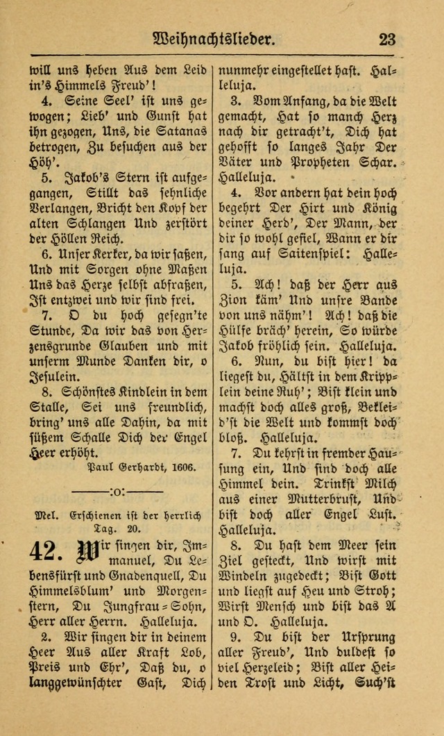 Gesangbuch für Gemeinden des Evangelisch-Lutherischen Bekenntnisses (14th ed.) page 23
