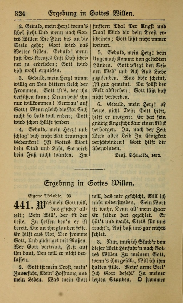 Gesangbuch für Gemeinden des Evangelisch-Lutherischen Bekenntnisses (14th ed.) page 324