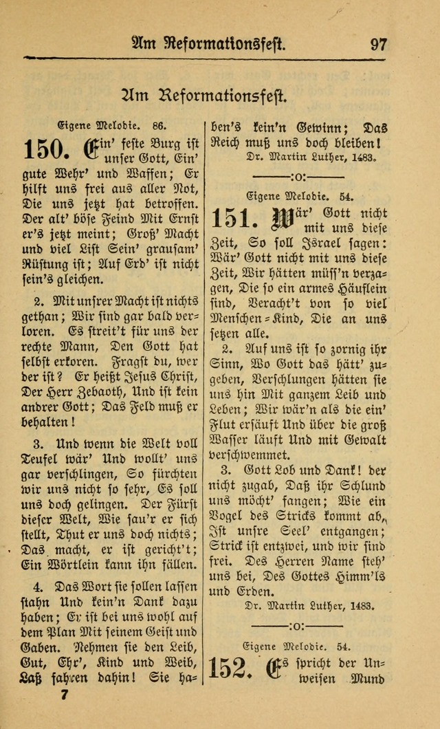 Gesangbuch für Gemeinden des Evangelisch-Lutherischen Bekenntnisses (14th ed.) page 97