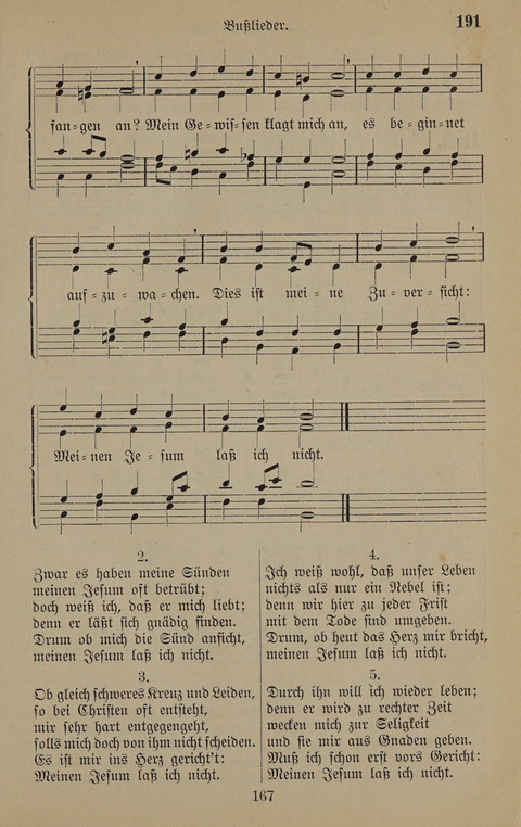 Gesangbuch: zum gottesdienstlichen und häuslichen Gebrauch in Evangelischen Mennoniten-Gemeinden (3rd ed.) page 167