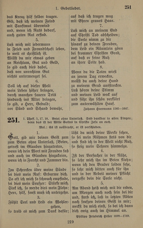 Gesangbuch: zum gottesdienstlichen und häuslichen Gebrauch in Evangelischen Mennoniten-Gemeinden (3rd ed.) page 219