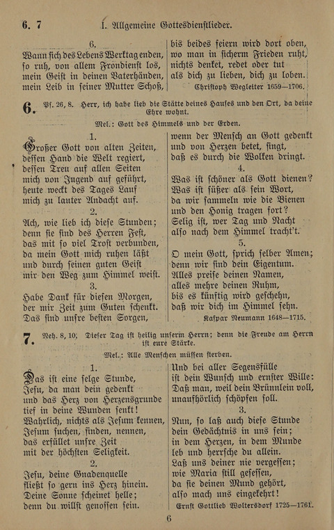 Gesangbuch: zum gottesdienstlichen und häuslichen Gebrauch in Evangelischen Mennoniten-Gemeinden (3rd ed.) page 6