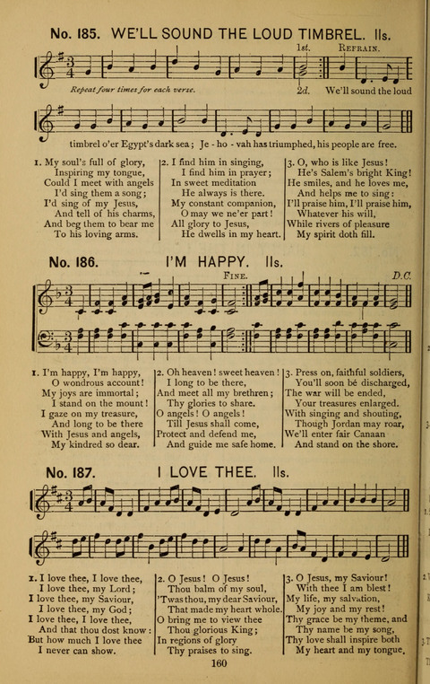 Glad Hallelujahs: replete with sacred songs page 160