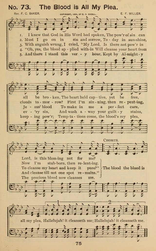 The Gospel Hymnal: for Sunday school and church work page 75