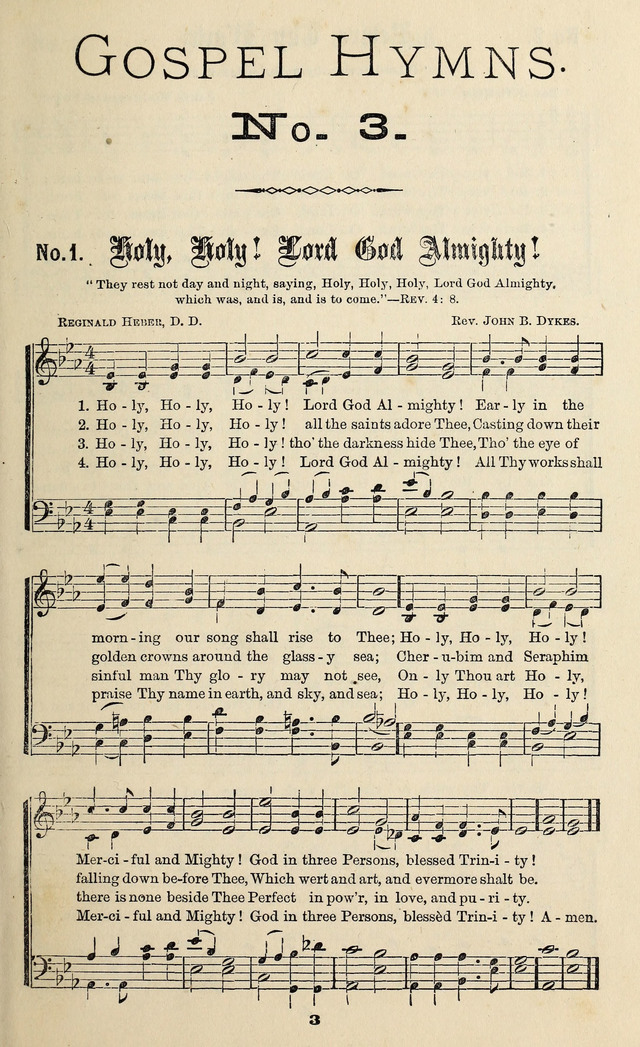 Gospel Hymns No. 3 page 1
