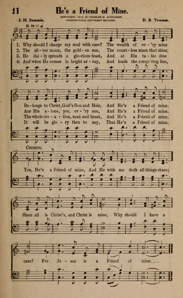 Gospel Hymns and Songs: for the Church, Sunday School and Evangelistic Services page 11