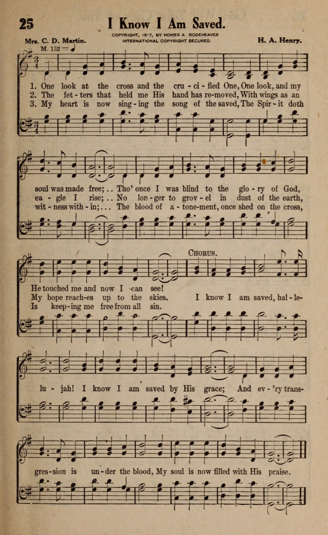 Gospel Hymns and Songs: for the Church, Sunday School and Evangelistic Services page 25