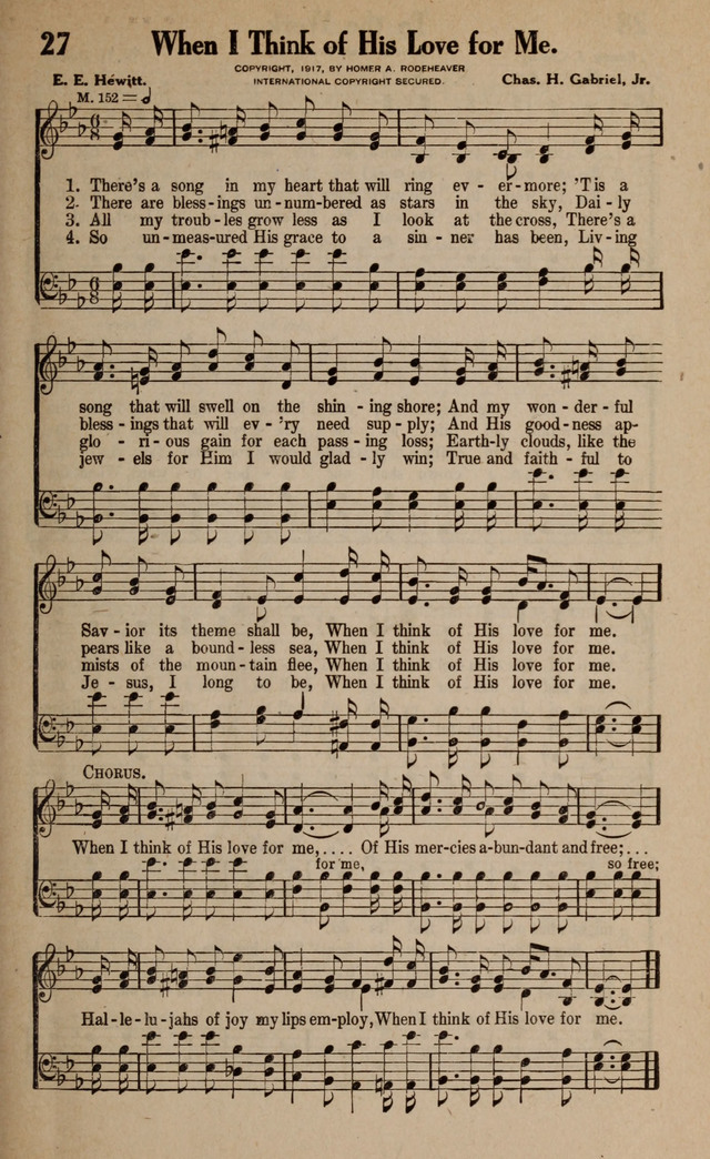 Gospel Hymns and Songs: for the Church, Sunday School and Evangelistic Services page 27