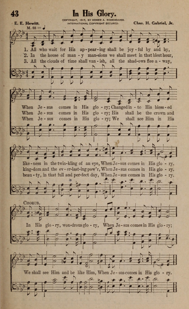 Gospel Hymns and Songs: for the Church, Sunday School and Evangelistic Services page 43