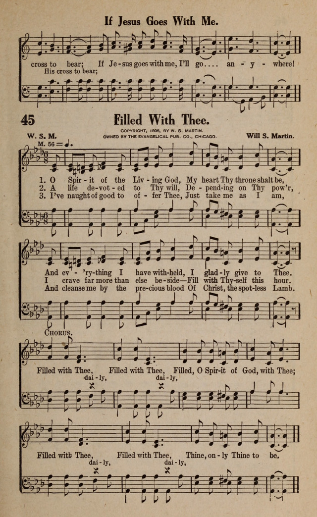Gospel Hymns and Songs: for the Church, Sunday School and Evangelistic Services page 45