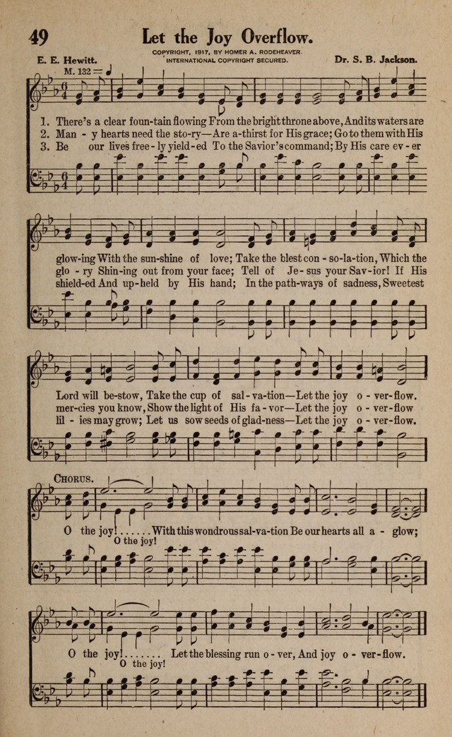Gospel Hymns and Songs: for the Church, Sunday School and Evangelistic Services page 49