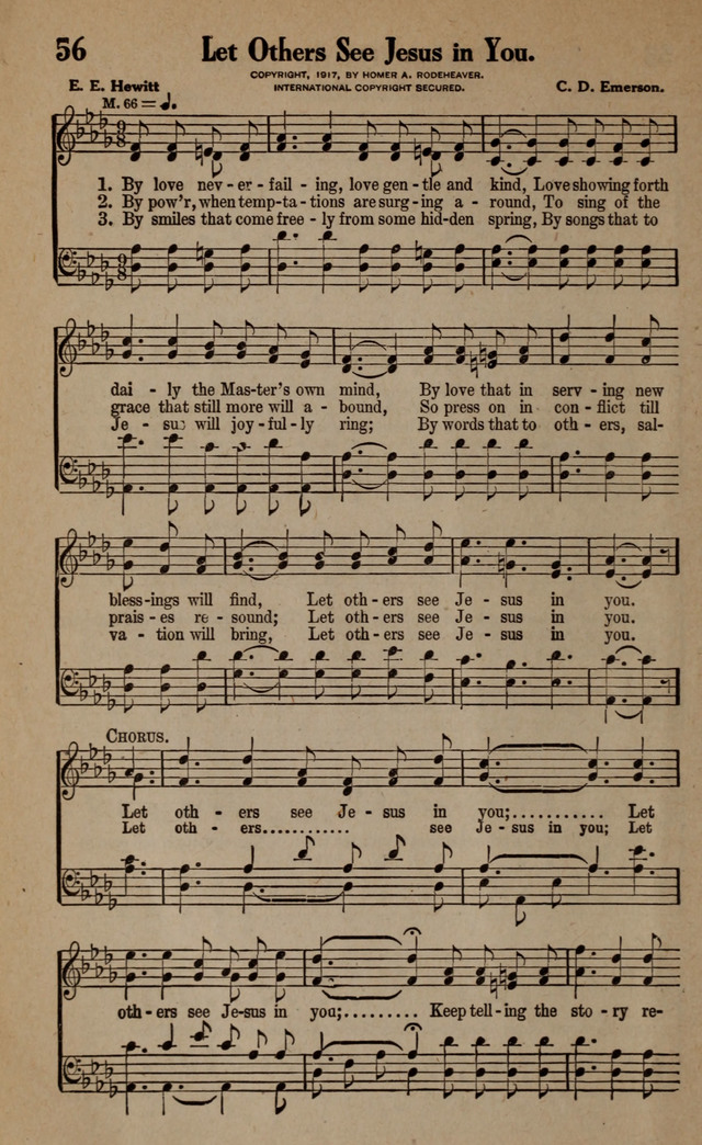 Gospel Hymns and Songs: for the Church, Sunday School and Evangelistic Services page 56