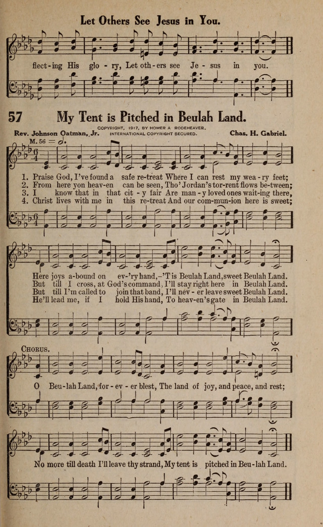 Gospel Hymns and Songs: for the Church, Sunday School and Evangelistic Services page 57
