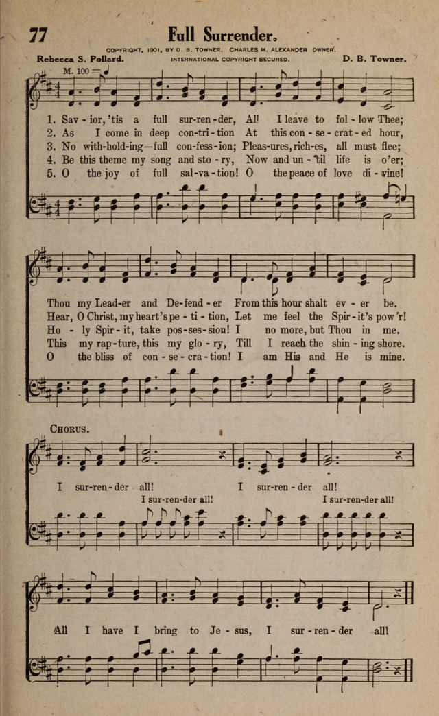 Gospel Hymns and Songs: for the Church, Sunday School and Evangelistic Services page 77