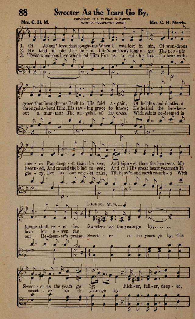 Gospel Hymns and Songs: for the Church, Sunday School and Evangelistic Services page 88