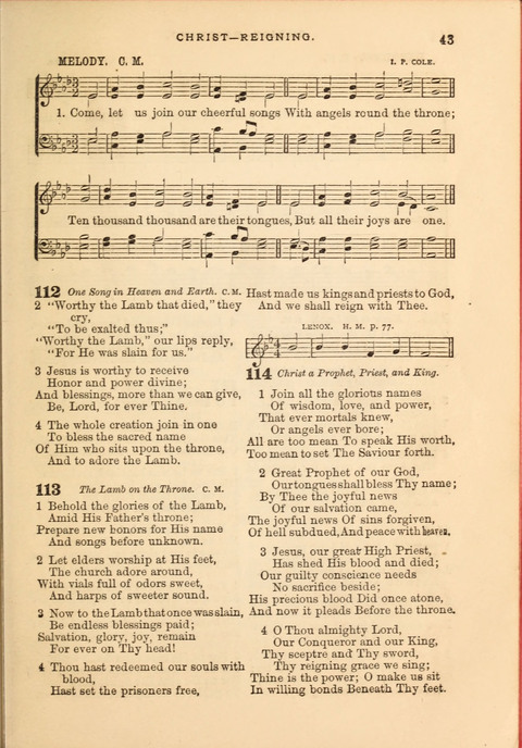 Gospel Hymn and Tune Book: a choice collection of Hymns and Music, old and new, for use in Prayer Meetings, Family Circles, and Church Service page 41