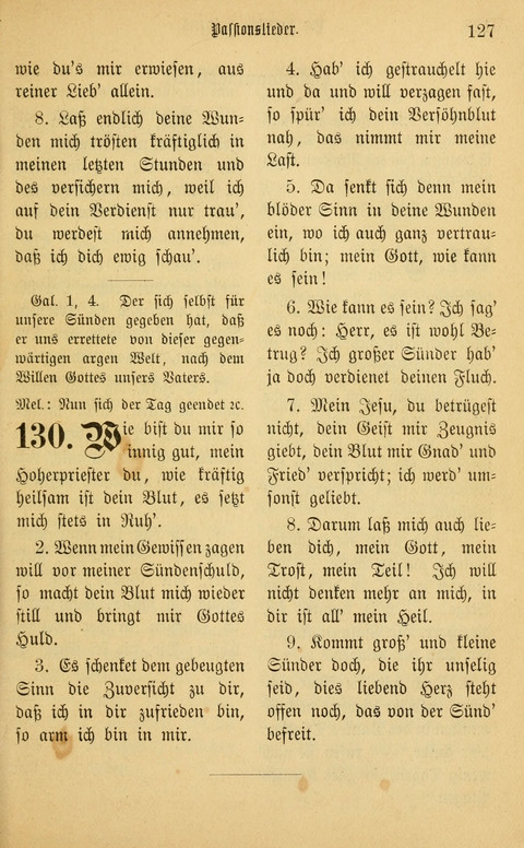 Gesangbuch in Mennoniten-Gemeinden in Kirche und Haus (4th ed.) page 127