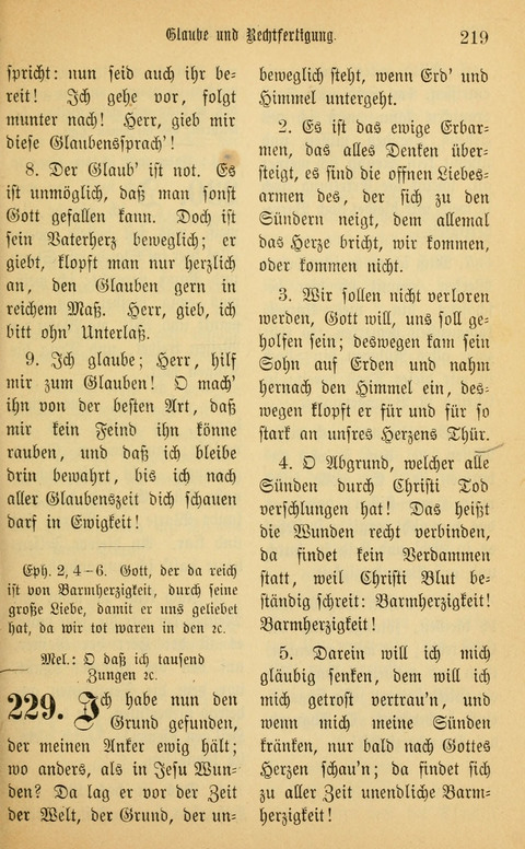Gesangbuch in Mennoniten-Gemeinden in Kirche und Haus (4th ed.) page 219