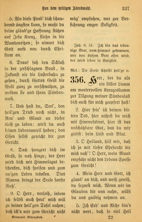 Gesangbuch in Mennoniten-Gemeinden in Kirche und Haus (4th ed.) page 337