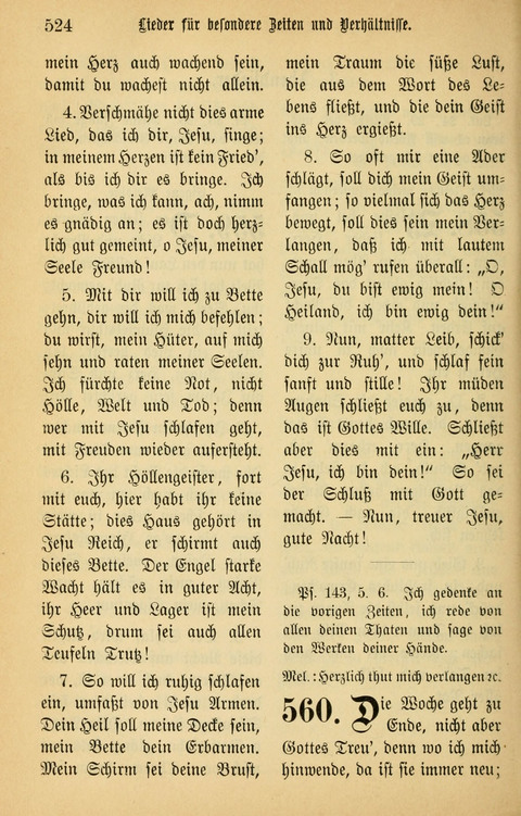 Gesangbuch in Mennoniten-Gemeinden in Kirche und Haus (4th ed.) page 524