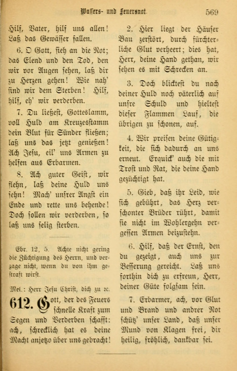 Gesangbuch in Mennoniten-Gemeinden in Kirche und Haus (4th ed.) page 569