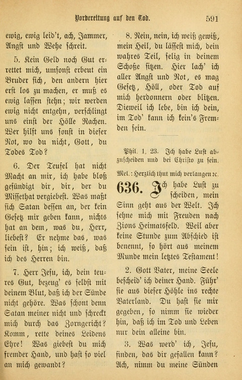 Gesangbuch in Mennoniten-Gemeinden in Kirche und Haus (4th ed.) page 591