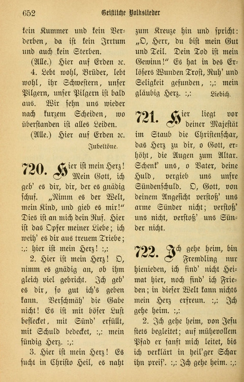 Gesangbuch in Mennoniten-Gemeinden in Kirche und Haus (4th ed.) page 652