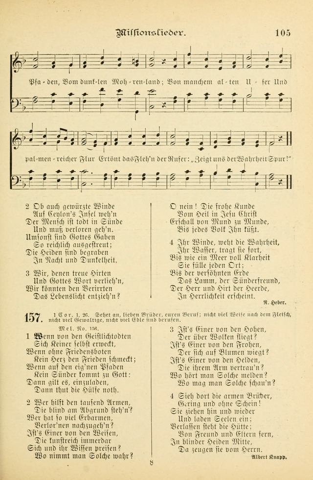 Gesangbuch mit Noten: herausgegeben von der Allgemeinen Conferenz der Mennoniten von Nord-Amerika (3rd. Aufl.) page 105