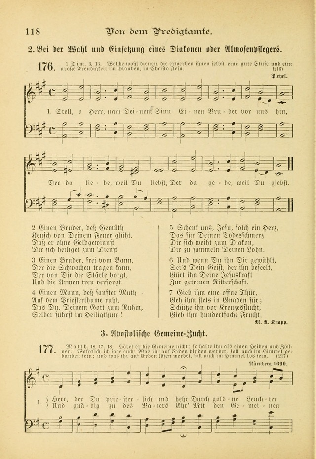 Gesangbuch mit Noten: herausgegeben von der Allgemeinen Conferenz der Mennoniten von Nord-Amerika (3rd. Aufl.) page 118