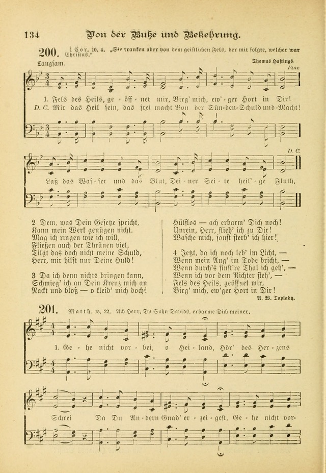 Gesangbuch mit Noten: herausgegeben von der Allgemeinen Conferenz der Mennoniten von Nord-Amerika (3rd. Aufl.) page 134