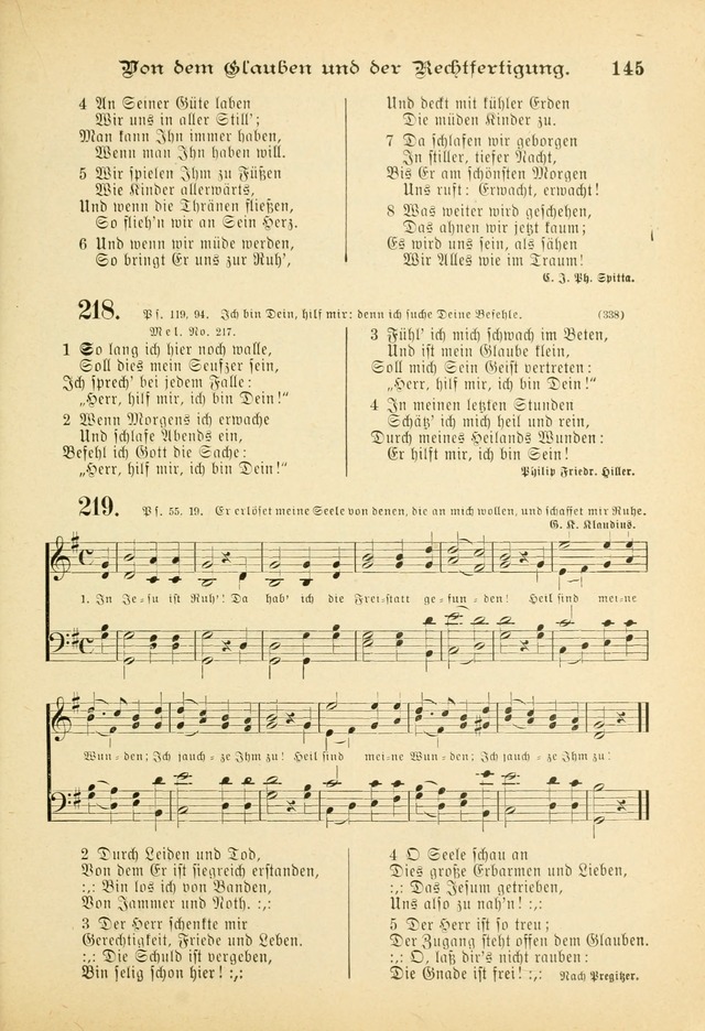 Gesangbuch mit Noten: herausgegeben von der Allgemeinen Conferenz der Mennoniten von Nord-Amerika (3rd. Aufl.) page 145
